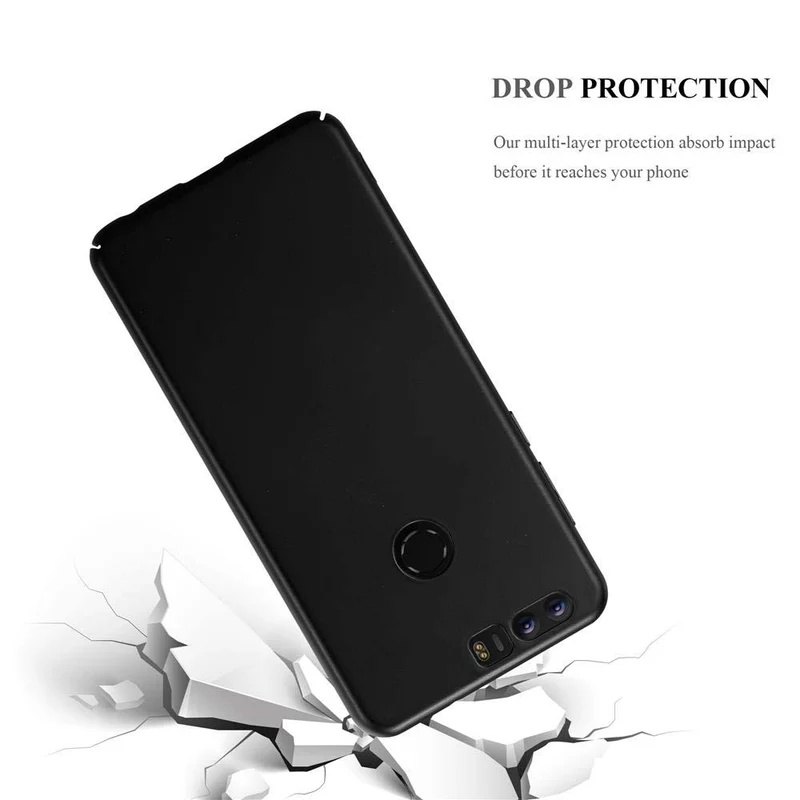 Cadorabo Hülle kompatibel mit Honor 8 / 8 PREMIUM Hard Case Schutzhülle in Metall Optik gegen Kratzer und Stöße