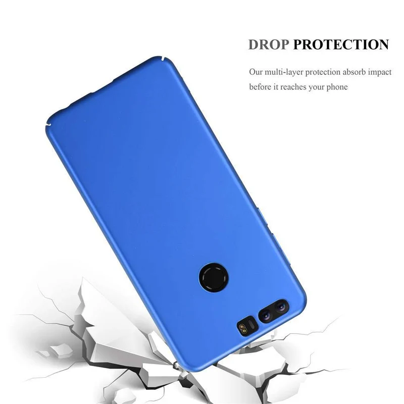 Cadorabo Hülle kompatibel mit Honor 8 / 8 PREMIUM Hard Case Schutzhülle in Metall Optik gegen Kratzer und Stöße