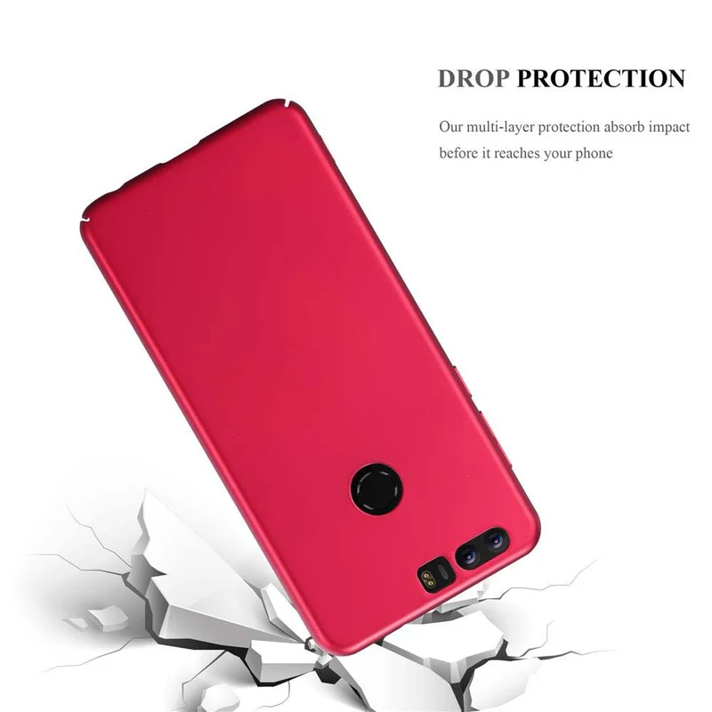 Cadorabo Hülle kompatibel mit Honor 8 / 8 PREMIUM Hard Case Schutzhülle in Metall Optik gegen Kratzer und Stöße
