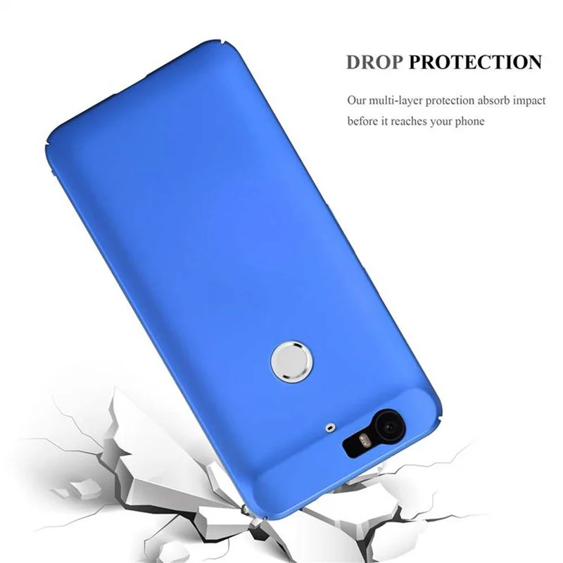 Cadorabo Hülle kompatibel mit Huawei Google NEXUS 6P Hard Case Schutzhülle in Metall Optik gegen Kratzer und Stöße