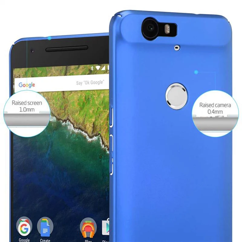 Cadorabo Hülle kompatibel mit Huawei Google NEXUS 6P Hard Case Schutzhülle in Metall Optik gegen Kratzer und Stöße