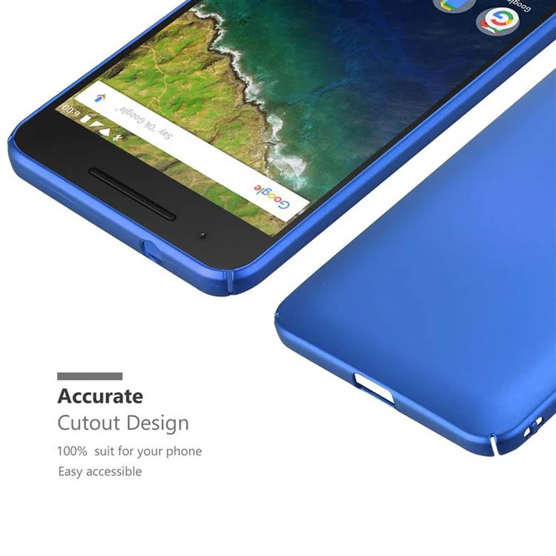 Cadorabo Hülle kompatibel mit Huawei Google NEXUS 6P Hard Case Schutzhülle in Metall Optik gegen Kratzer und Stöße