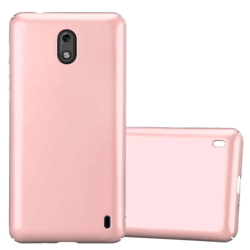 Cadorabo Hülle kompatibel mit Nokia 2 2017 Hard Case Schutzhülle in Metall Optik gegen Kratzer und Stöße