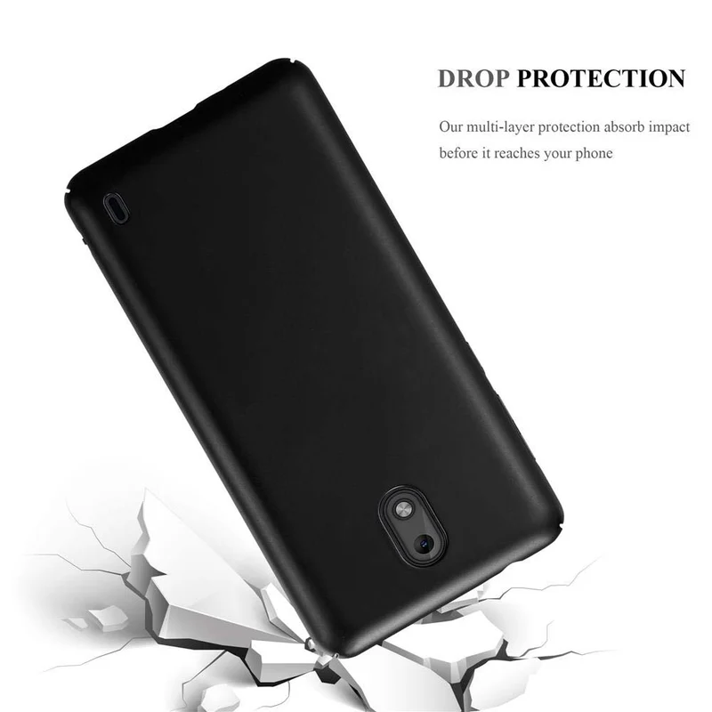 Cadorabo Hülle kompatibel mit Nokia 2 2017 Hard Case Schutzhülle in Metall Optik gegen Kratzer und Stöße