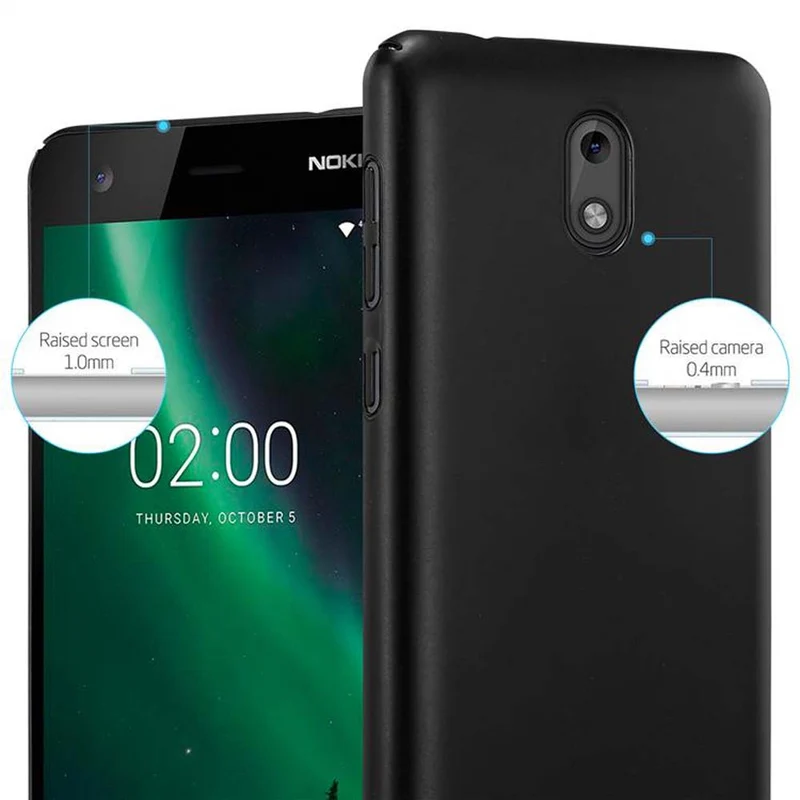 Cadorabo Hülle kompatibel mit Nokia 2 2017 Hard Case Schutzhülle in Metall Optik gegen Kratzer und Stöße
