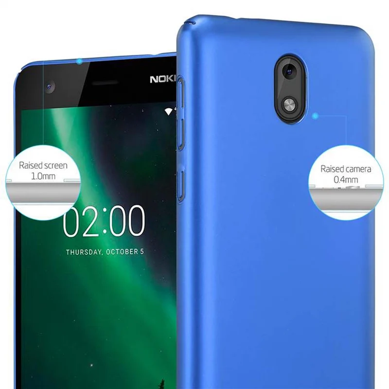 Cadorabo Hülle kompatibel mit Nokia 2 2017 Hard Case Schutzhülle in Metall Optik gegen Kratzer und Stöße