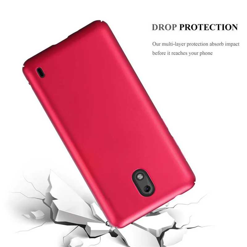 Cadorabo Hülle kompatibel mit Nokia 2 2017 Hard Case Schutzhülle in Metall Optik gegen Kratzer und Stöße