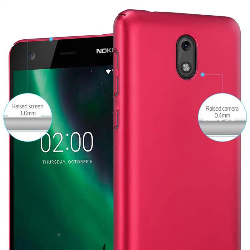 Cadorabo Hülle kompatibel mit Nokia 2 2017 Hard Case Schutzhülle in Metall Optik gegen Kratzer und Stöße