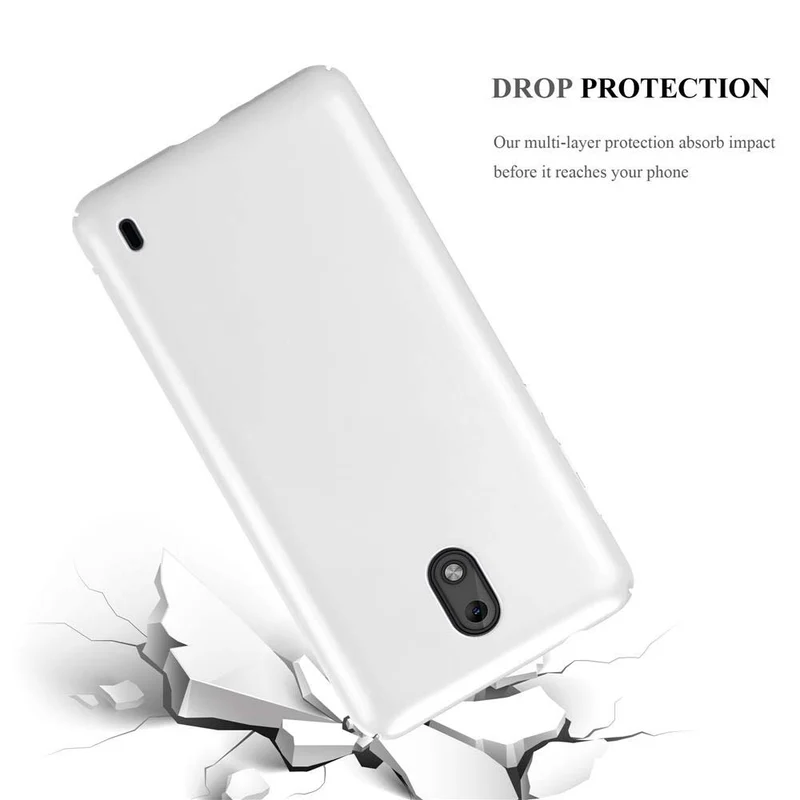 Cadorabo Hülle kompatibel mit Nokia 2 2017 Hard Case Schutzhülle in Metall Optik gegen Kratzer und Stöße