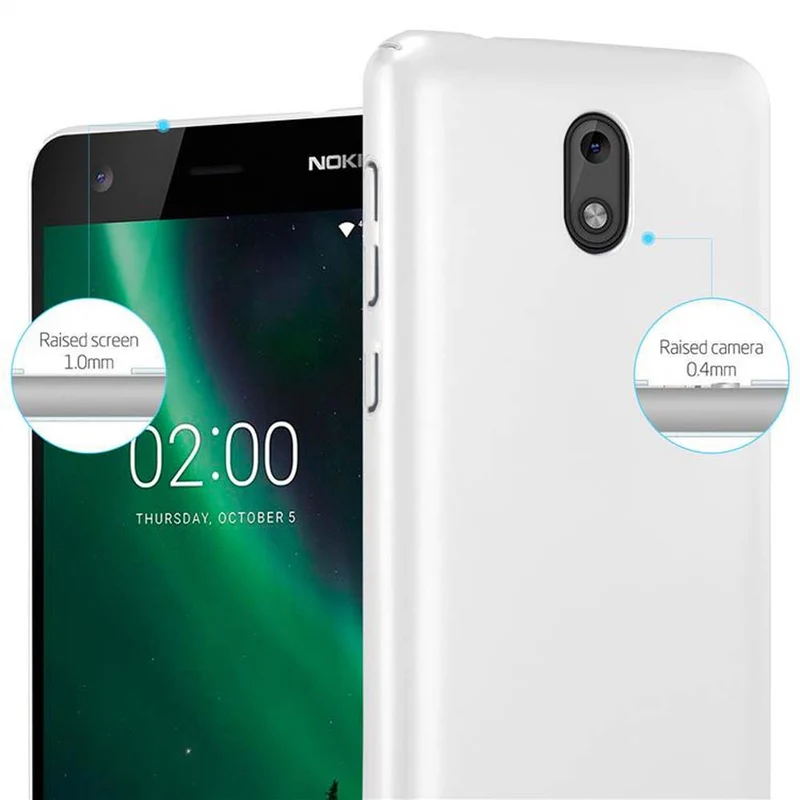 Cadorabo Hülle kompatibel mit Nokia 2 2017 Hard Case Schutzhülle in Metall Optik gegen Kratzer und Stöße