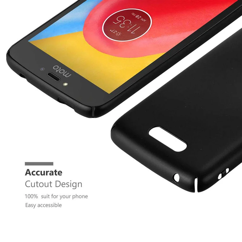 Cadorabo Hülle kompatibel mit Motorola MOTO C Hard Case Schutzhülle in Metall Optik gegen Kratzer und Stöße
