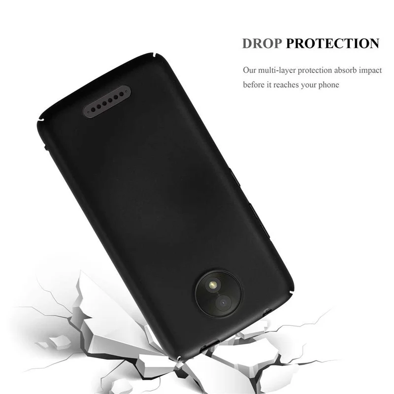Cadorabo Hülle kompatibel mit Motorola MOTO C Hard Case Schutzhülle in Metall Optik gegen Kratzer und Stöße