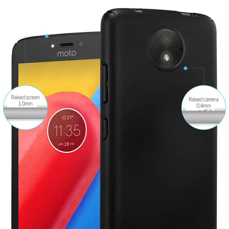 Cadorabo Hülle kompatibel mit Motorola MOTO C Hard Case Schutzhülle in Metall Optik gegen Kratzer und Stöße