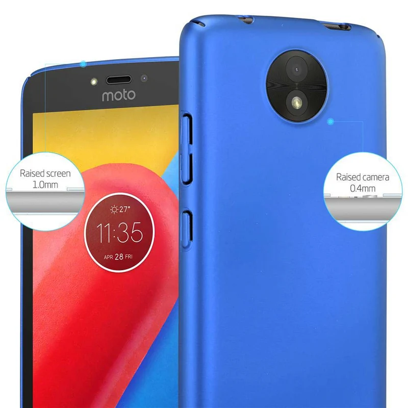Cadorabo Hülle kompatibel mit Motorola MOTO C Hard Case Schutzhülle in Metall Optik gegen Kratzer und Stöße