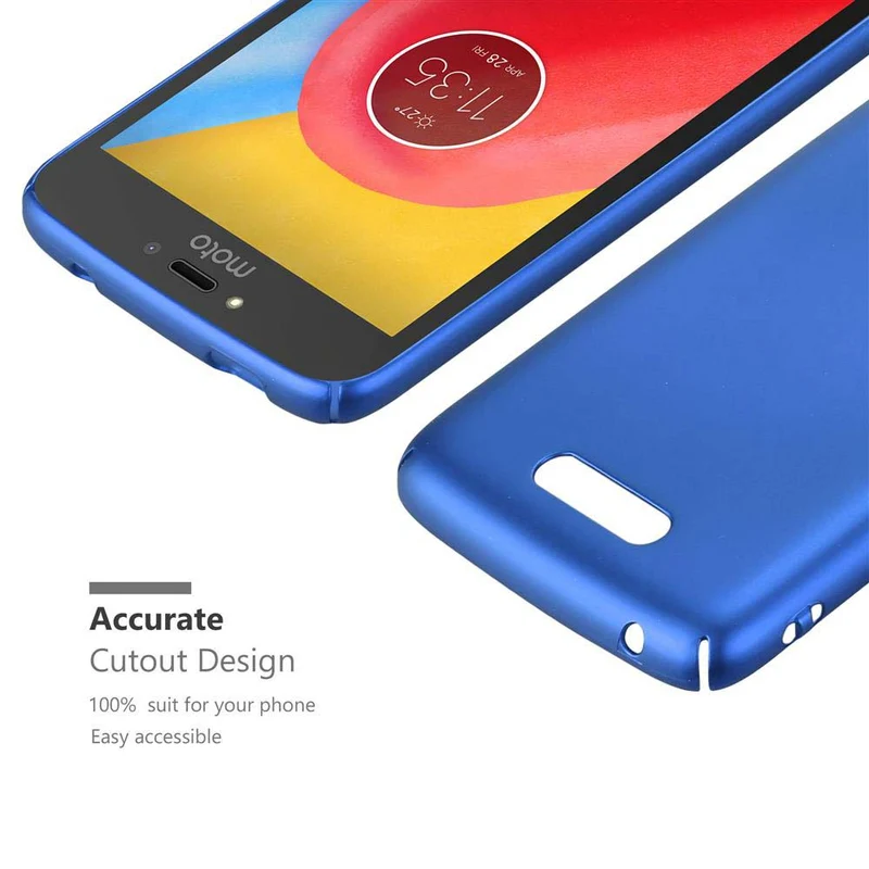 Cadorabo Hülle kompatibel mit Motorola MOTO C Hard Case Schutzhülle in Metall Optik gegen Kratzer und Stöße