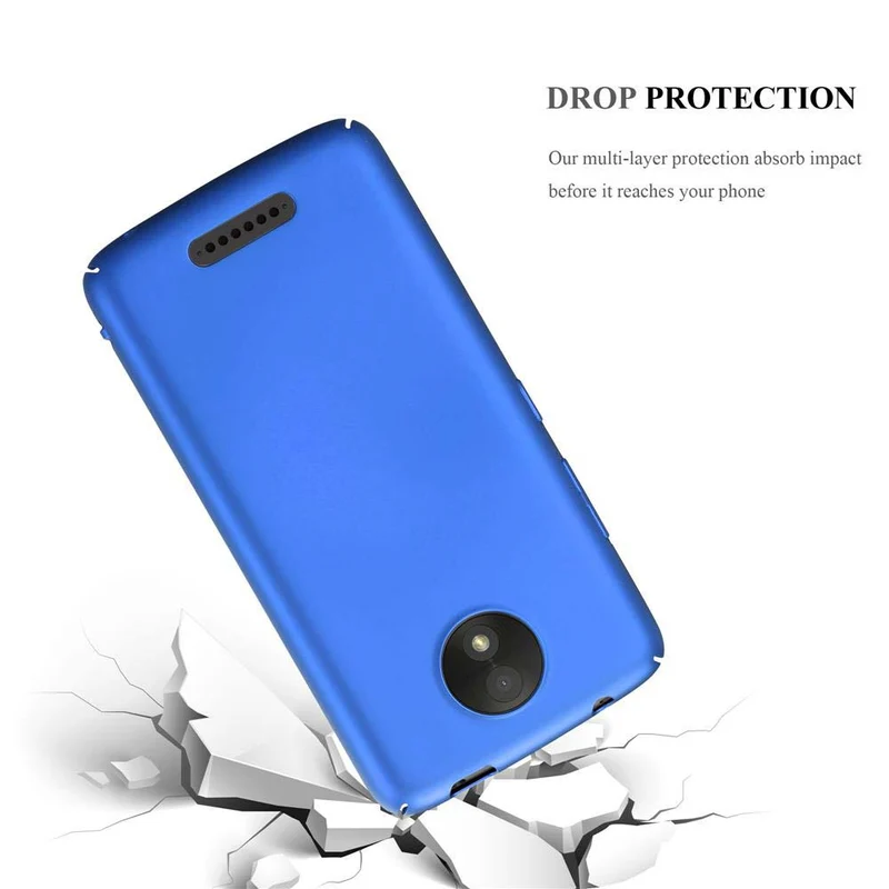 Cadorabo Hülle kompatibel mit Motorola MOTO C Hard Case Schutzhülle in Metall Optik gegen Kratzer und Stöße
