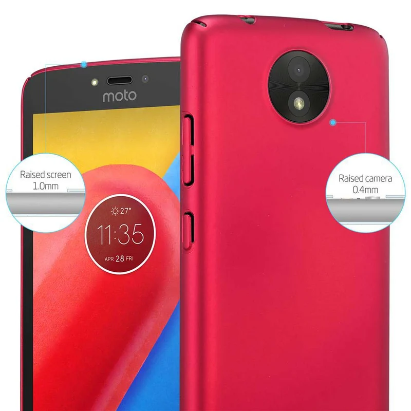 Cadorabo Hülle kompatibel mit Motorola MOTO C Hard Case Schutzhülle in Metall Optik gegen Kratzer und Stöße