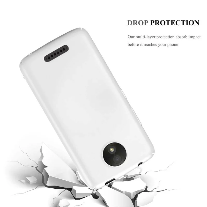 Cadorabo Hülle kompatibel mit Motorola MOTO C Hard Case Schutzhülle in Metall Optik gegen Kratzer und Stöße