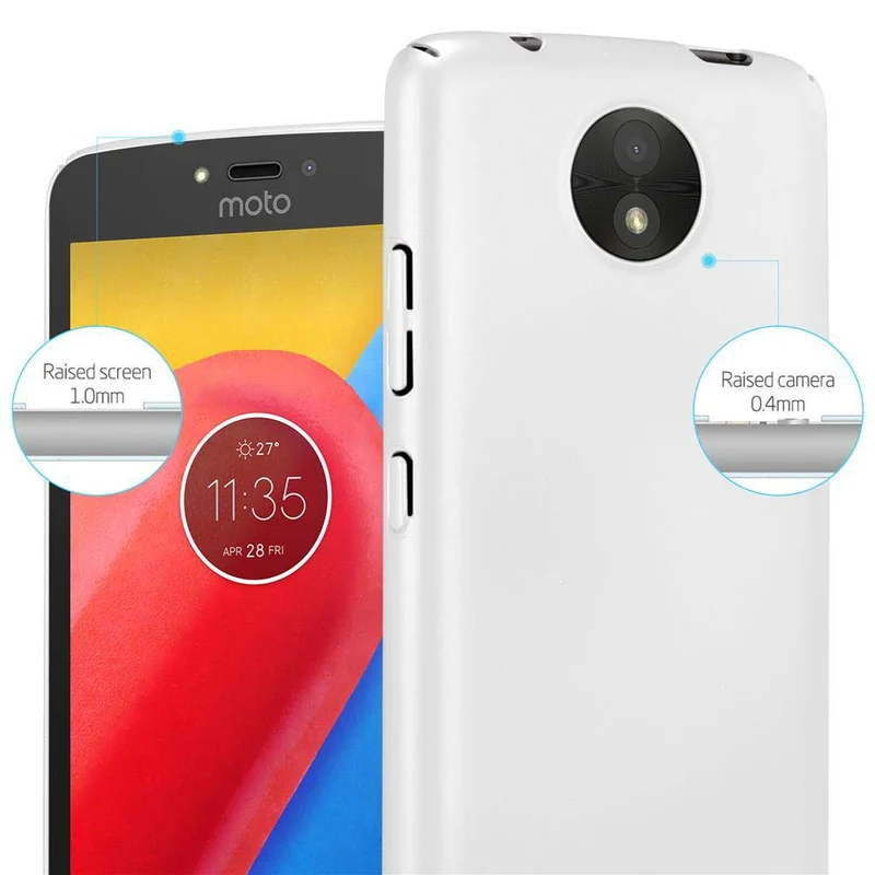 Cadorabo Hülle kompatibel mit Motorola MOTO C Hard Case Schutzhülle in Metall Optik gegen Kratzer und Stöße
