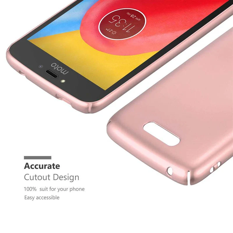 Cadorabo Hülle kompatibel mit Motorola MOTO C Hard Case Schutzhülle in Metall Optik gegen Kratzer und Stöße