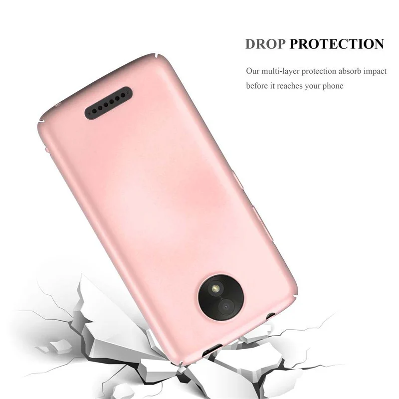 Cadorabo Hülle kompatibel mit Motorola MOTO C Hard Case Schutzhülle in Metall Optik gegen Kratzer und Stöße