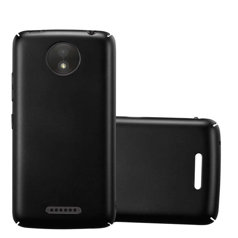 Cadorabo Hülle kompatibel mit Motorola MOTO C PLUS Hard Case Schutzhülle in Metall Optik gegen Kratzer und Stöße