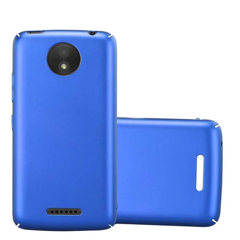 Cadorabo Hülle kompatibel mit Motorola MOTO C PLUS Hard Case Schutzhülle in Metall Optik gegen Kratzer und Stöße