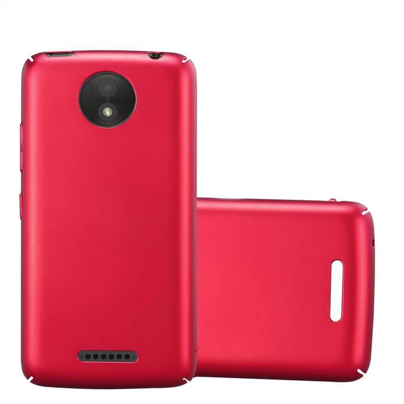 Cadorabo Hülle kompatibel mit Motorola MOTO C PLUS Hard Case Schutzhülle in Metall Optik gegen Kratzer und Stöße