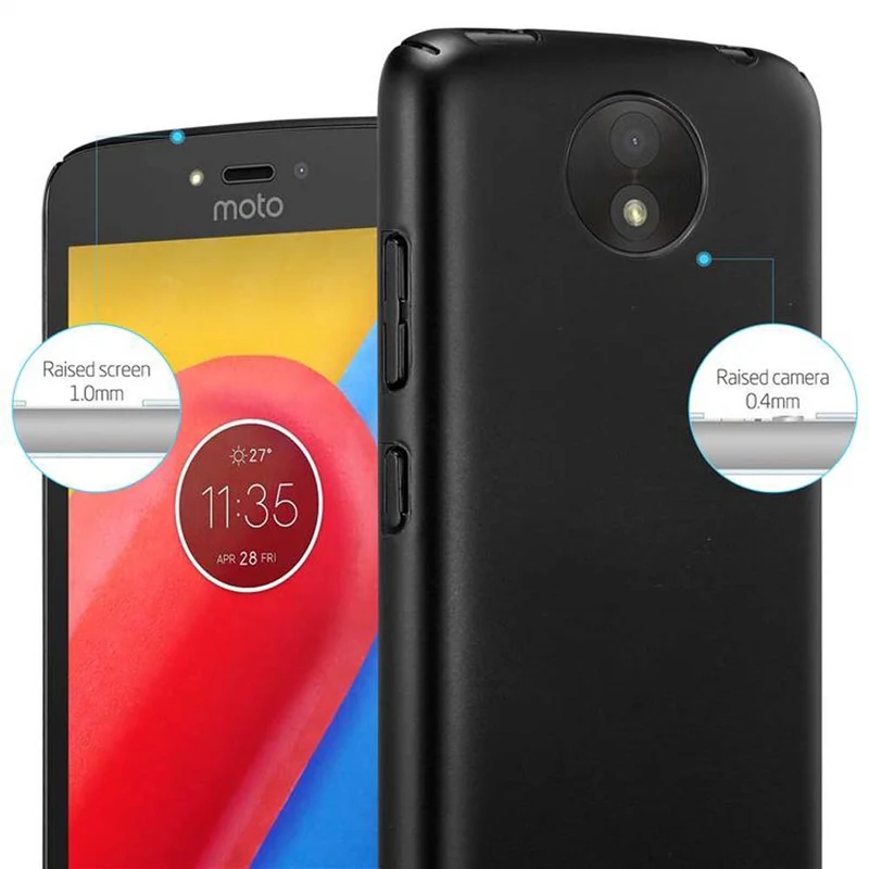 Cadorabo Hülle kompatibel mit Motorola MOTO C PLUS Hard Case Schutzhülle in Metall Optik gegen Kratzer und Stöße