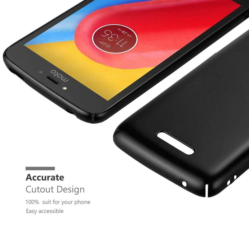 Cadorabo Hülle kompatibel mit Motorola MOTO C PLUS Hard Case Schutzhülle in Metall Optik gegen Kratzer und Stöße