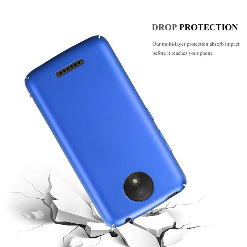 Cadorabo Hülle kompatibel mit Motorola MOTO C PLUS Hard Case Schutzhülle in Metall Optik gegen Kratzer und Stöße