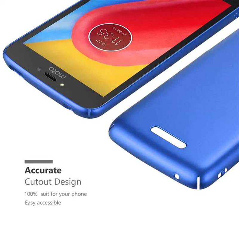 Cadorabo Hülle kompatibel mit Motorola MOTO C PLUS Hard Case Schutzhülle in Metall Optik gegen Kratzer und Stöße