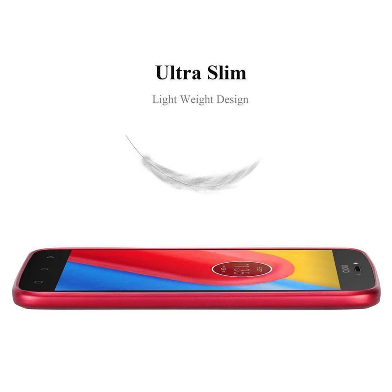 Cadorabo Hülle kompatibel mit Motorola MOTO C PLUS Hard Case Schutzhülle in Metall Optik gegen Kratzer und Stöße