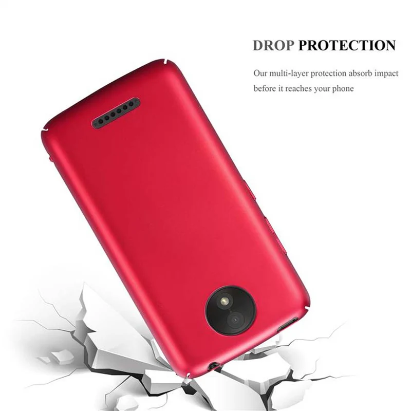 Cadorabo Hülle kompatibel mit Motorola MOTO C PLUS Hard Case Schutzhülle in Metall Optik gegen Kratzer und Stöße