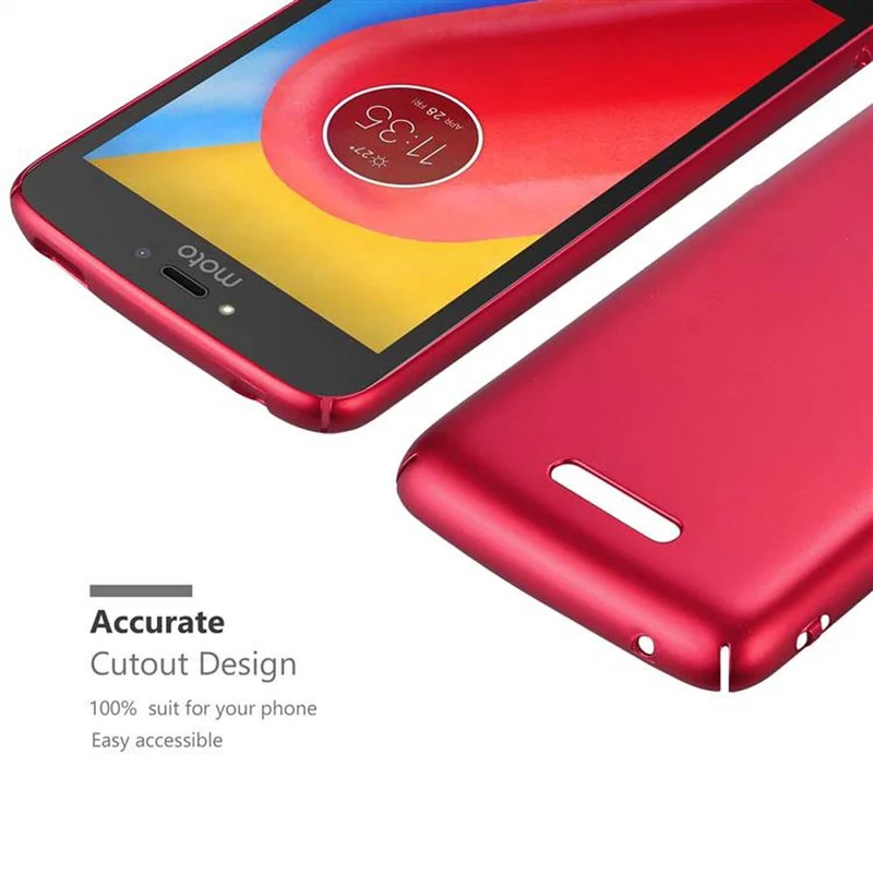 Cadorabo Hülle kompatibel mit Motorola MOTO C PLUS Hard Case Schutzhülle in Metall Optik gegen Kratzer und Stöße