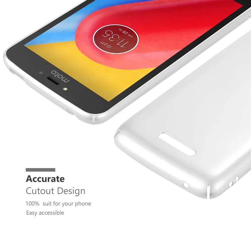 Cadorabo Hülle kompatibel mit Motorola MOTO C PLUS Hard Case Schutzhülle in Metall Optik gegen Kratzer und Stöße