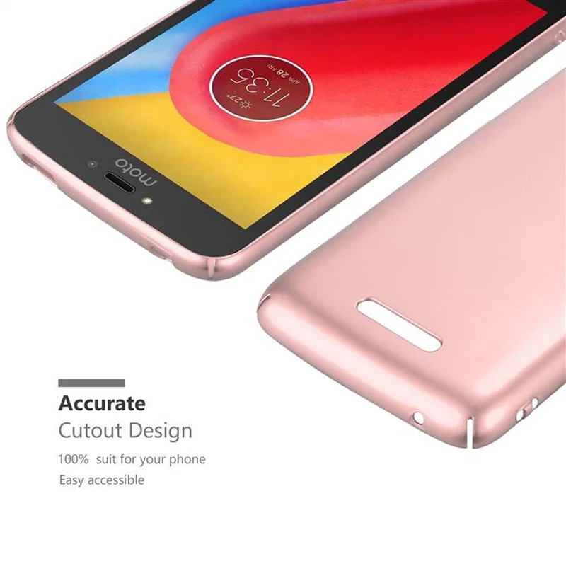 Cadorabo Hülle kompatibel mit Motorola MOTO C PLUS Hard Case Schutzhülle in Metall Optik gegen Kratzer und Stöße