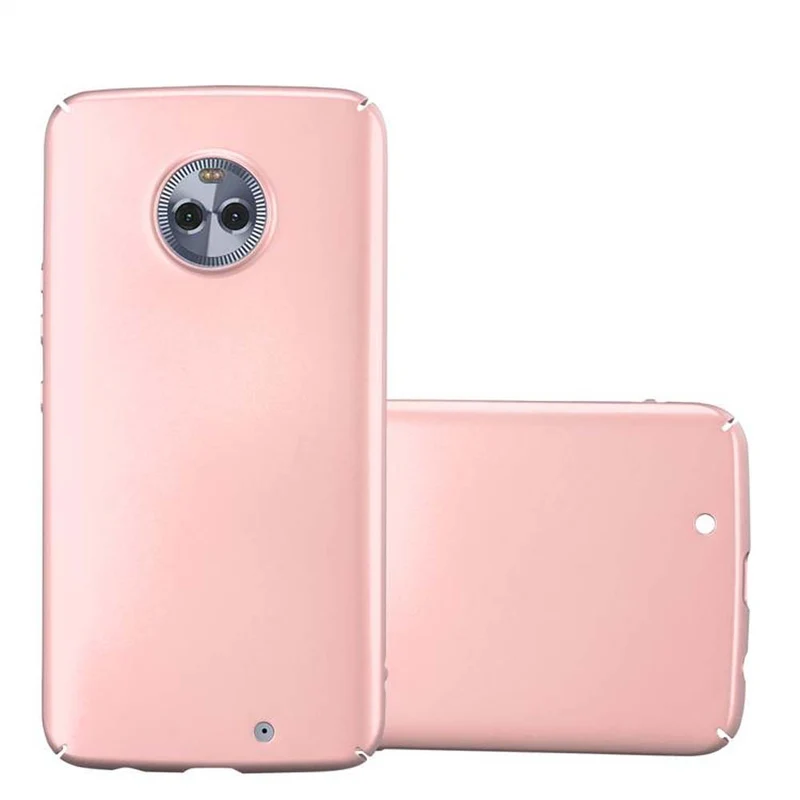 Cadorabo Hülle kompatibel mit Motorola MOTO X4 Hard Case Schutzhülle in Metall Optik gegen Kratzer und Stöße