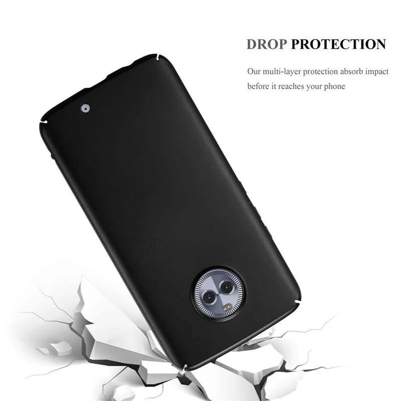 Cadorabo Hülle kompatibel mit Motorola MOTO X4 Hard Case Schutzhülle in Metall Optik gegen Kratzer und Stöße