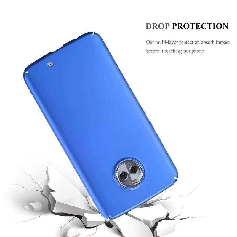 Cadorabo Hülle kompatibel mit Motorola MOTO X4 Hard Case Schutzhülle in Metall Optik gegen Kratzer und Stöße