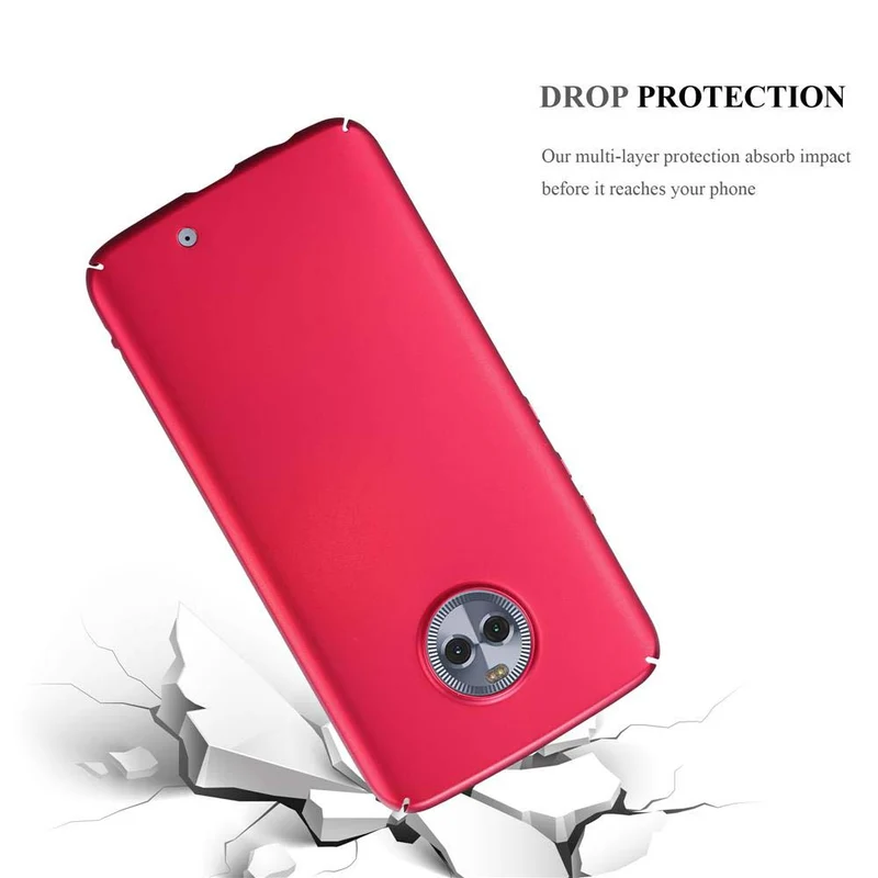 Cadorabo Hülle kompatibel mit Motorola MOTO X4 Hard Case Schutzhülle in Metall Optik gegen Kratzer und Stöße