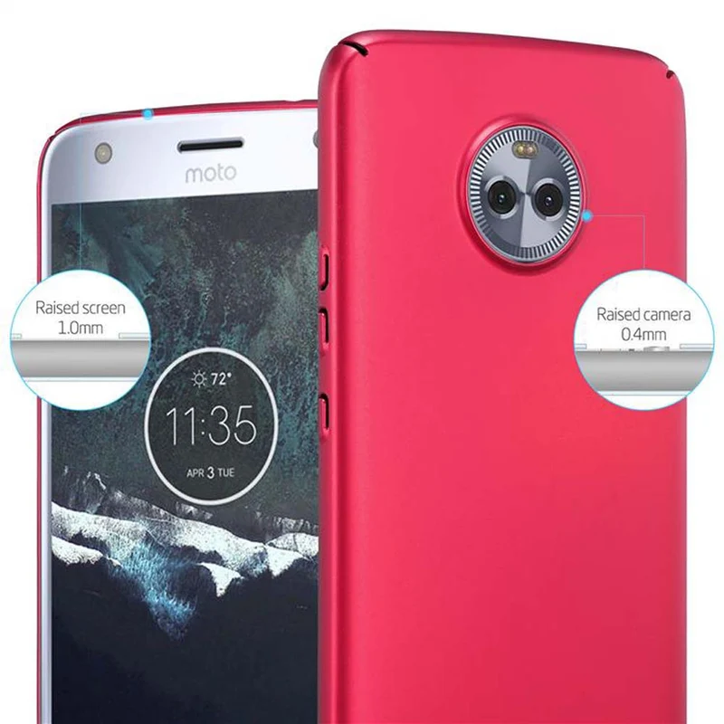 Cadorabo Hülle kompatibel mit Motorola MOTO X4 Hard Case Schutzhülle in Metall Optik gegen Kratzer und Stöße