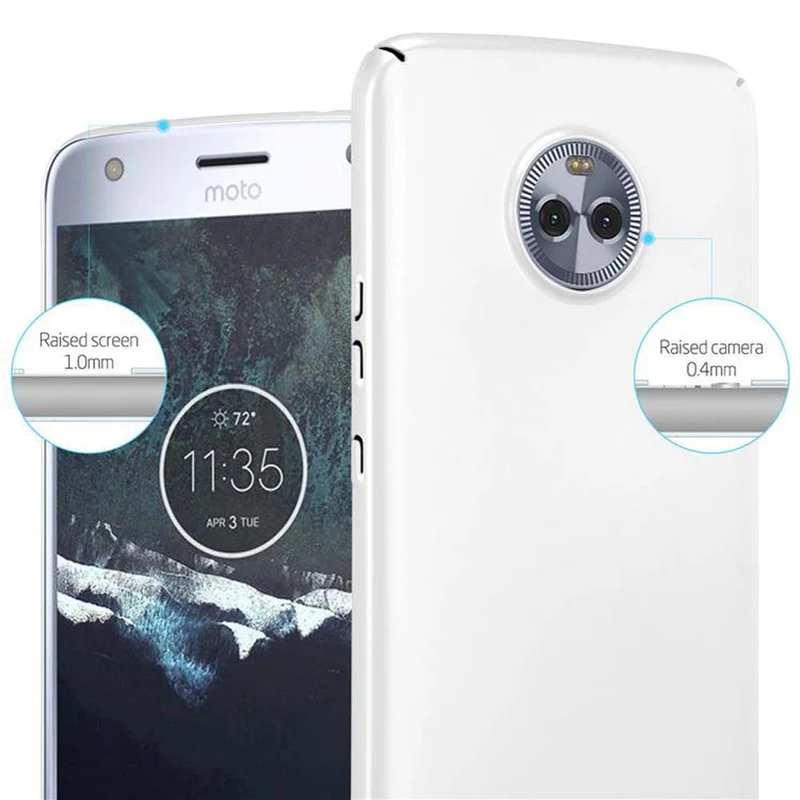 Cadorabo Hülle kompatibel mit Motorola MOTO X4 Hard Case Schutzhülle in Metall Optik gegen Kratzer und Stöße