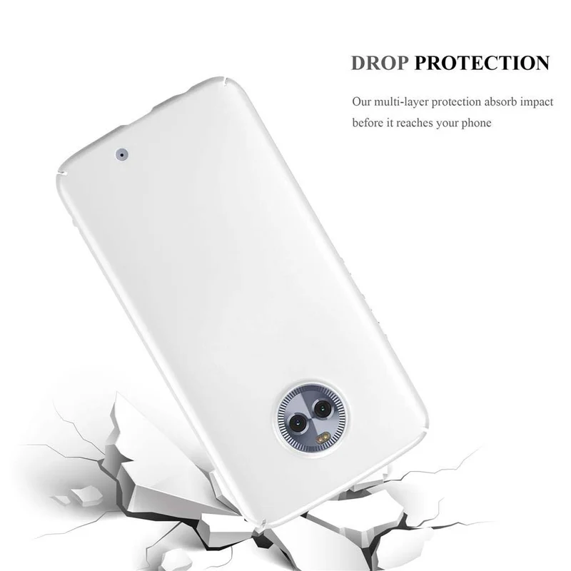 Cadorabo Hülle kompatibel mit Motorola MOTO X4 Hard Case Schutzhülle in Metall Optik gegen Kratzer und Stöße