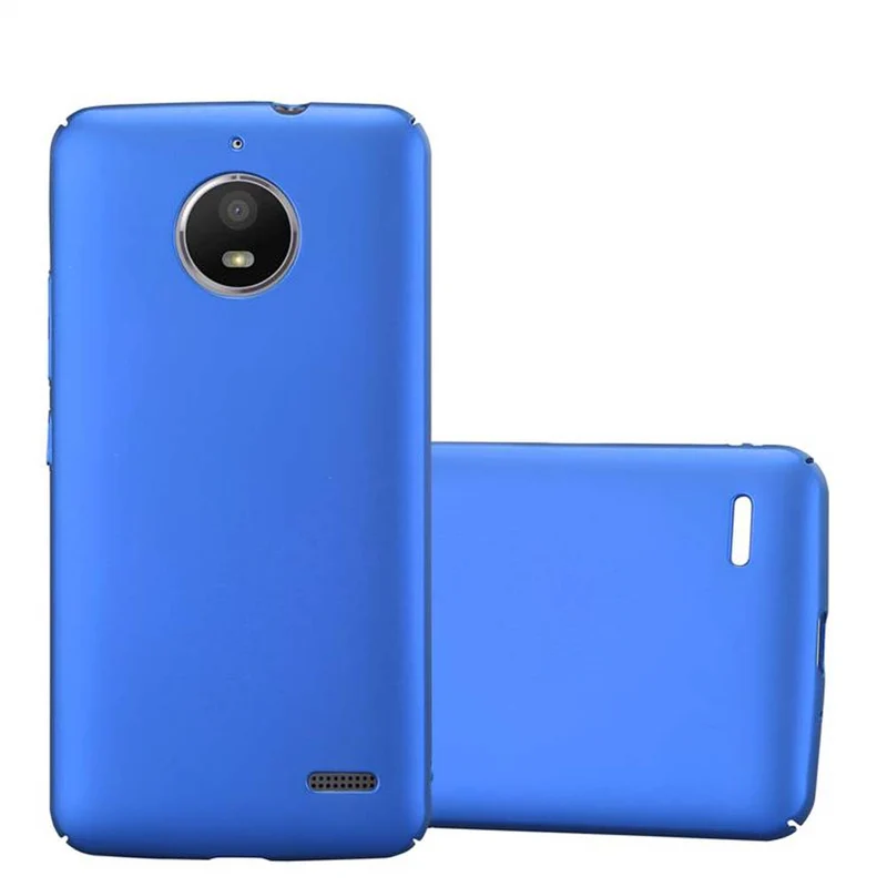 Cadorabo Hülle kompatibel mit Motorola MOTO E4 Hard Case Schutzhülle in Metall Optik gegen Kratzer und Stöße