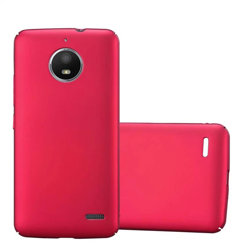 Cadorabo Hülle kompatibel mit Motorola MOTO E4 Hard Case Schutzhülle in Metall Optik gegen Kratzer und Stöße