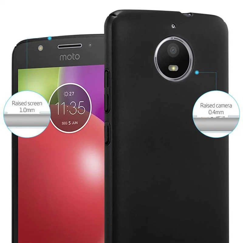 Cadorabo Hülle kompatibel mit Motorola MOTO E4 Hard Case Schutzhülle in Metall Optik gegen Kratzer und Stöße