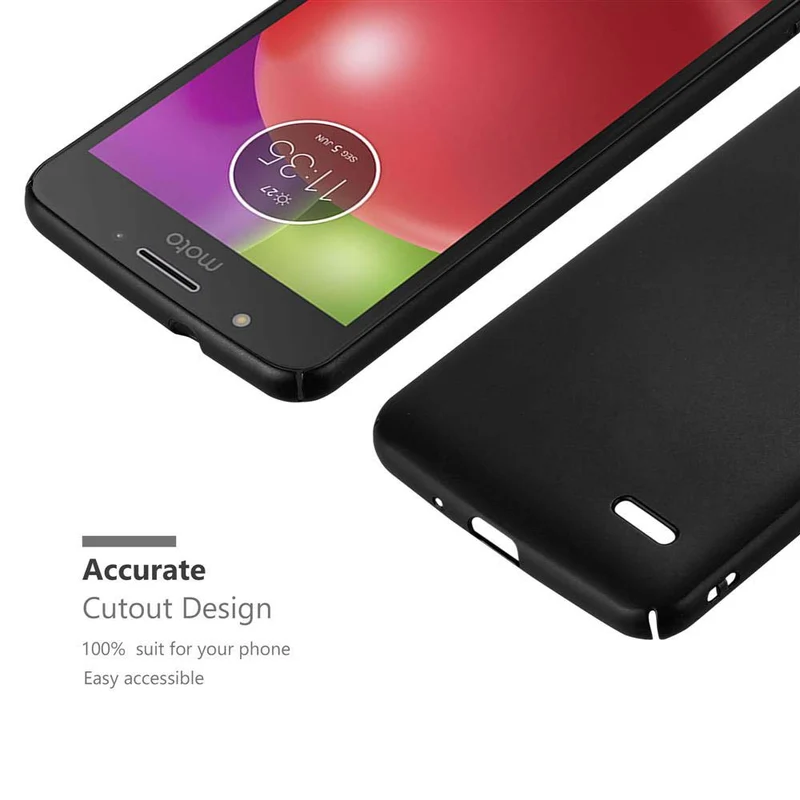 Cadorabo Hülle kompatibel mit Motorola MOTO E4 Hard Case Schutzhülle in Metall Optik gegen Kratzer und Stöße