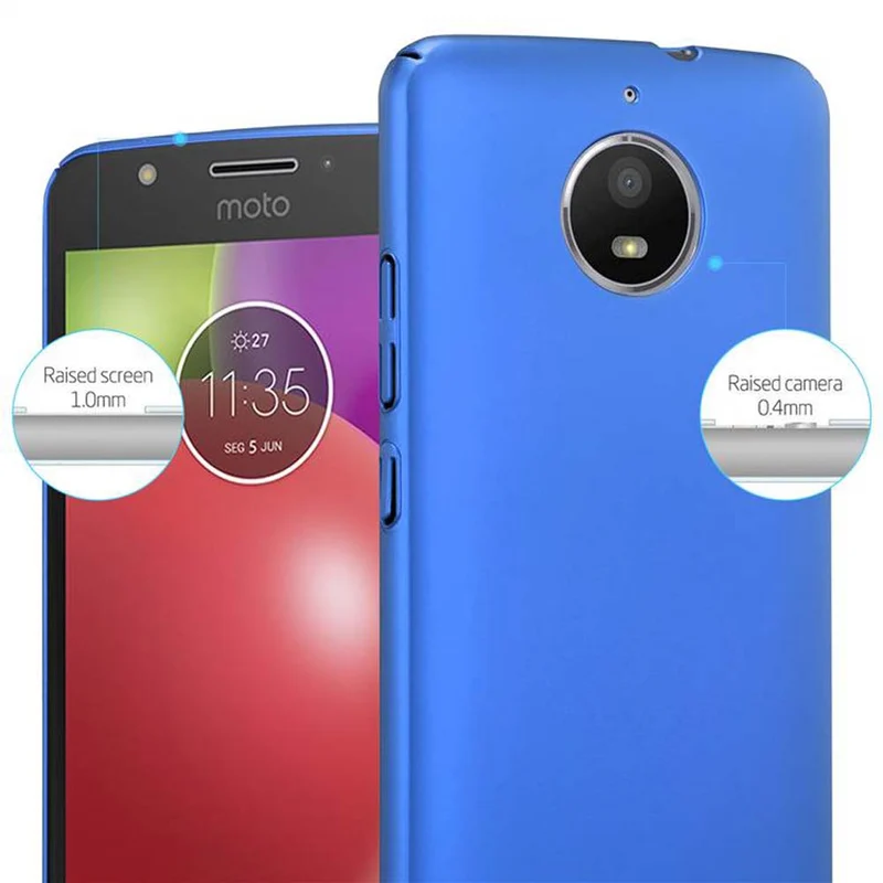 Cadorabo Hülle kompatibel mit Motorola MOTO E4 Hard Case Schutzhülle in Metall Optik gegen Kratzer und Stöße
