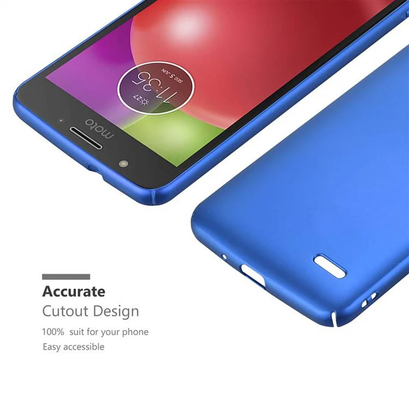 Cadorabo Hülle kompatibel mit Motorola MOTO E4 Hard Case Schutzhülle in Metall Optik gegen Kratzer und Stöße